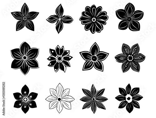 Collection of Daffodils mandala vector design, Daffodils illustration art