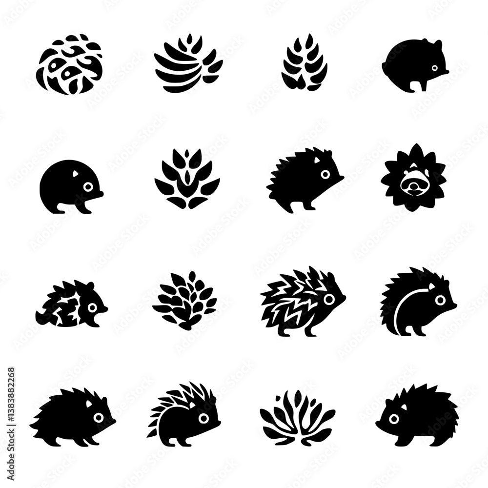 Collection of Hedgehogs vector designs, Hedgehogs illustration art Collection of Hedgehogs vector designs, Hedgehogs illustration art