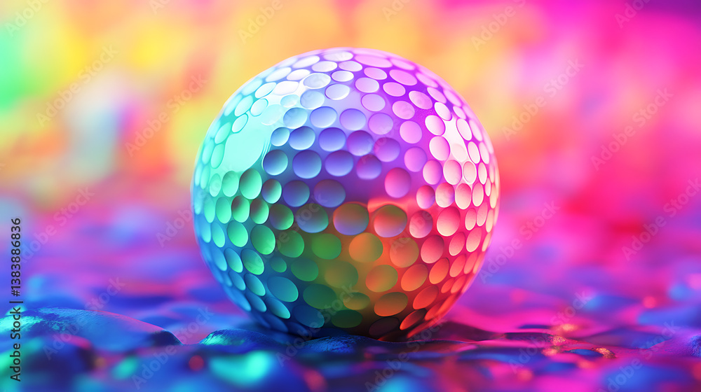 Fototapeta premium Colorful golf ball design