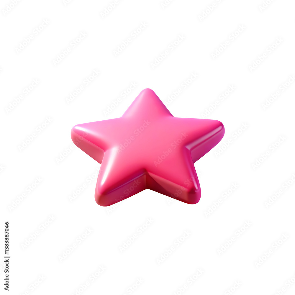 Pink and red stars on white background with festive glitter and holiday decorations Pink and red stars on white background with festive glitter and holiday decorations