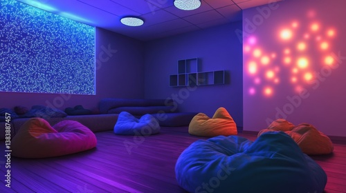 Sensory Room with Calming Elements for Students