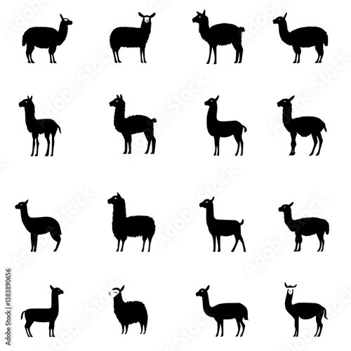Collection of Llamas vector designs, Llamas vector graphic