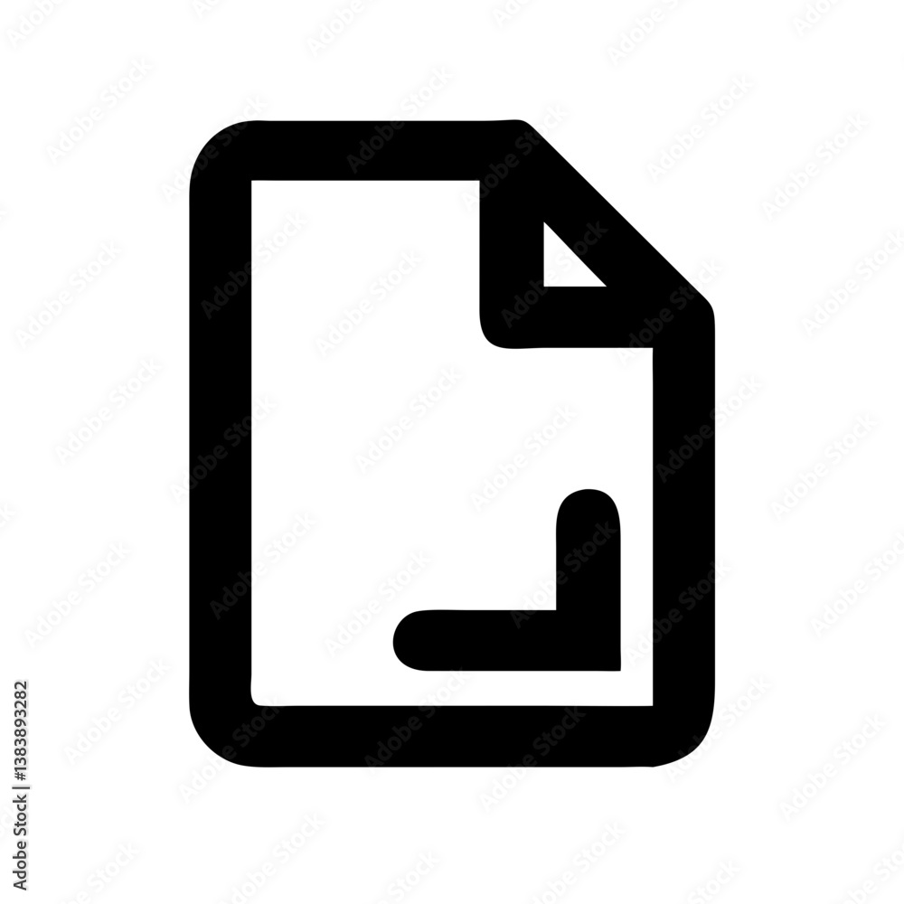 A simple line icon representing a document or file, perfect for office, business, and digital designs. A simple line icon representing a document or file, perfect for office, business, and digital designs.