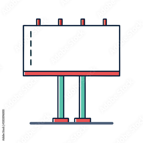 A Vector Illustration Of Highway Advertisement Billboard Graphic On White Background