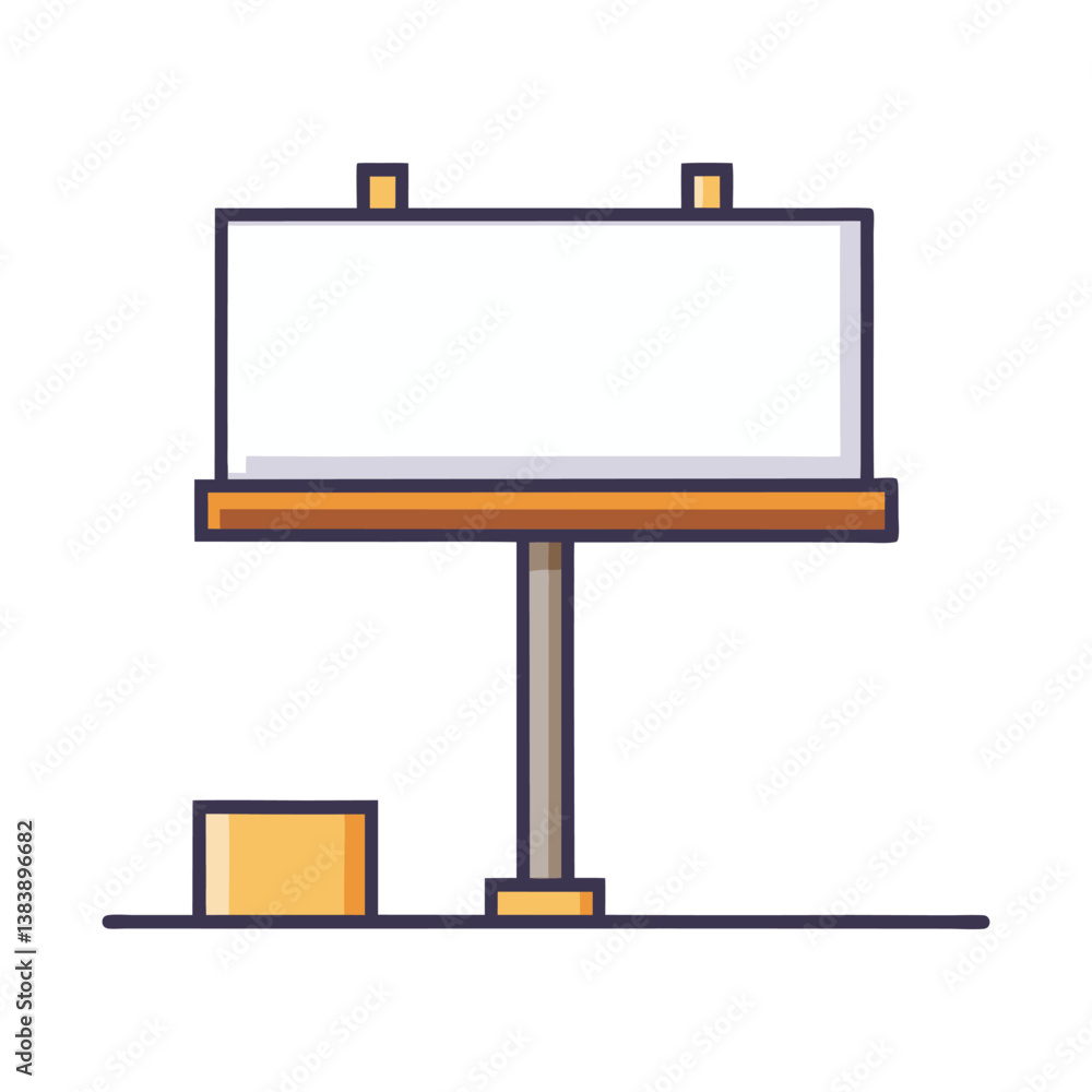 Obraz premium A Vector Illustration Of Highway Advertisement Billboard Graphic On White Background