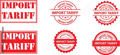 import tariff rubber stamps .stamp frame set square, circle