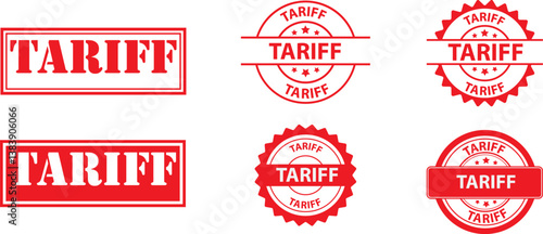 tariff rubber stamps .stamp frame set square, circle