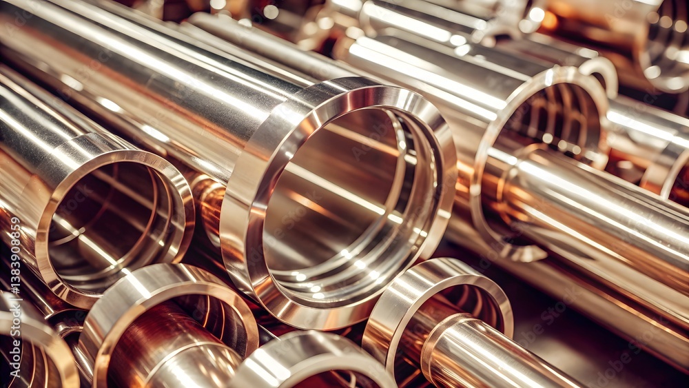 Naklejka premium Stainless Steel Pipes and Tubes – Industrial Metal Tubing for Manufacturing & Construction