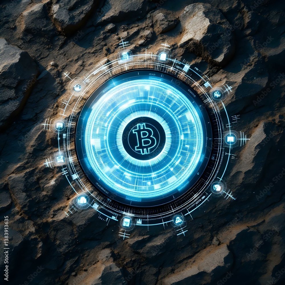 Obraz premium A holographic crypto wallet interface for secure transactions