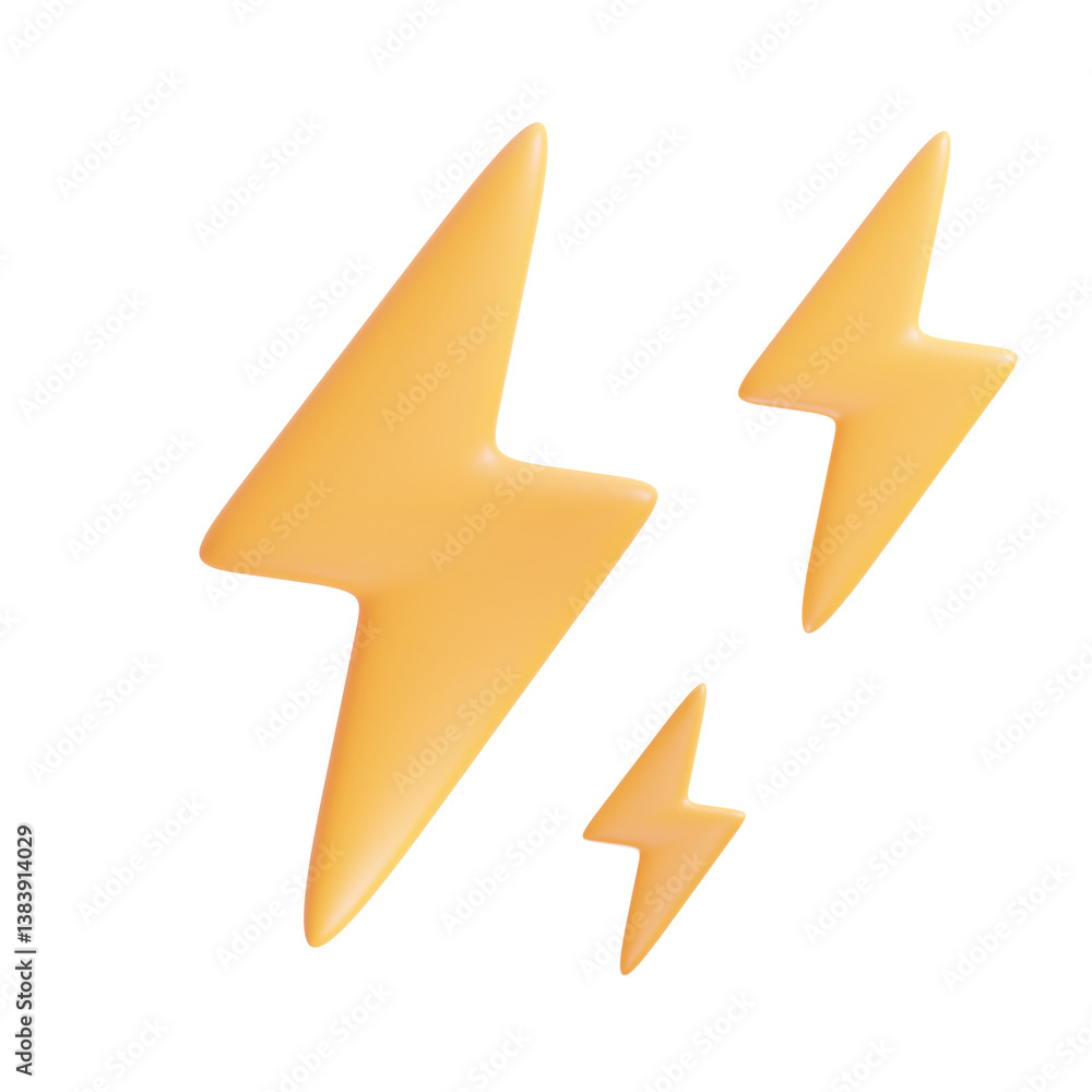 The image displays three stylized yellow lightning bolt icons against a colorful, gradient background. The image displays three stylized yellow lightning bolt icons against a colorful, gradient background.