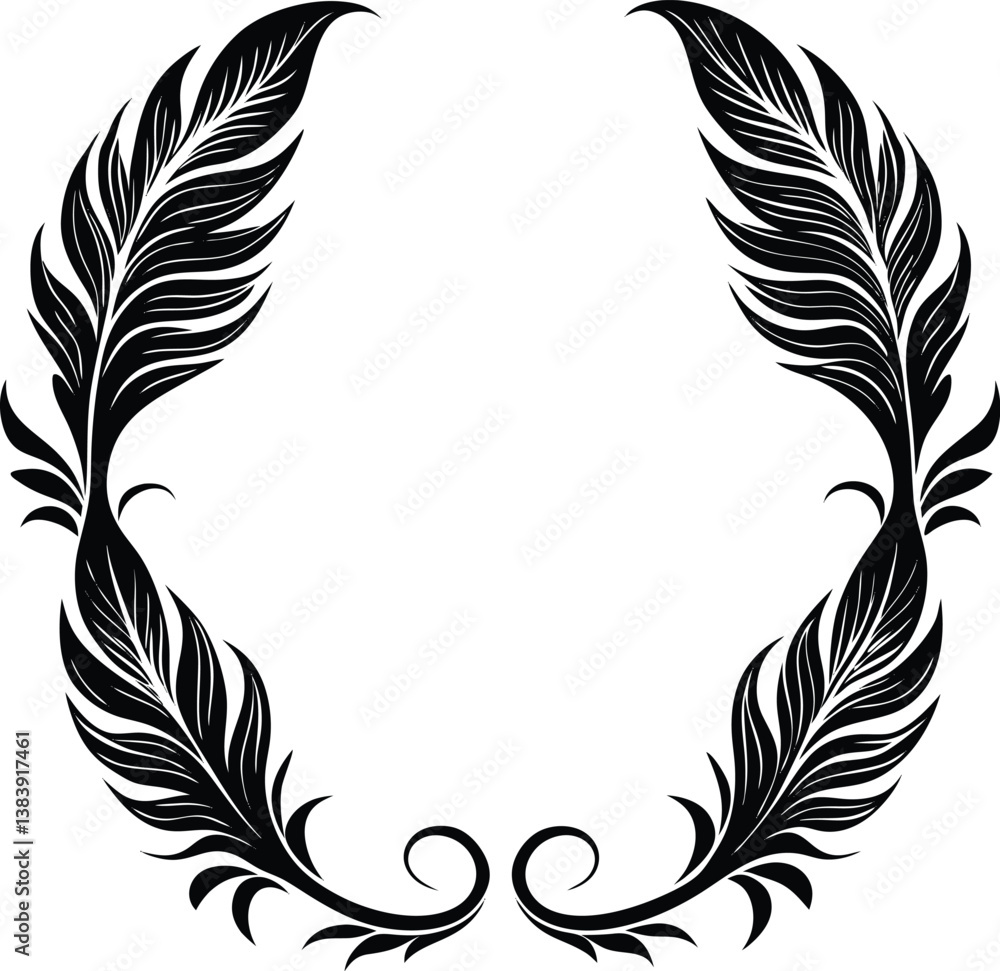 Obraz premium laurel wreath vector illustration