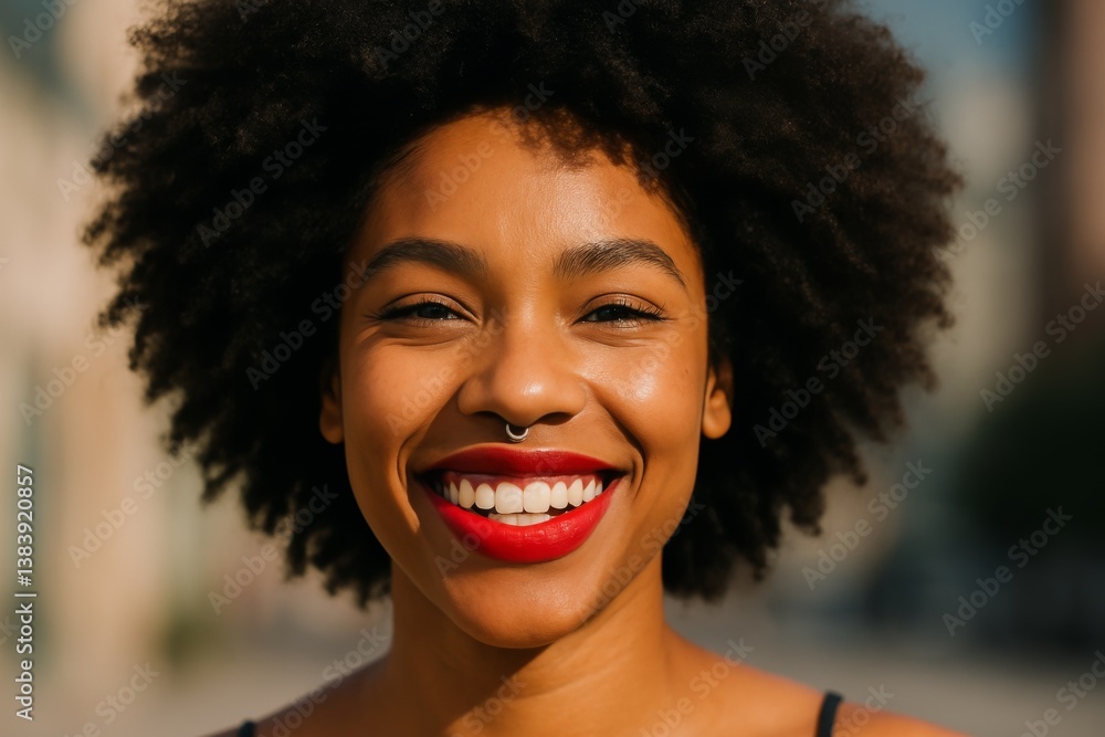 Radiant Smile: Portrait of a Joyful Young Black Woman Radiant Smile: Portrait of a Joyful Young Black Woman