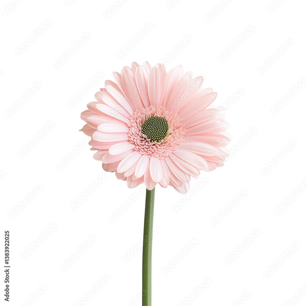 Pink gerbera flower stands out on a clean Transparent background showcasing its delicate petals and natural beauty, pink gerbera flower isolated on PNG background Pink gerbera flower stands out on a clean Transparent background showcasing its delicate petals and natural beauty, pink gerbera flower isolated on PNG background