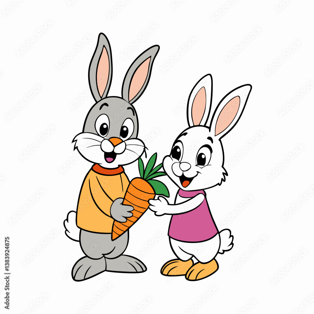 rabbit and carrot rabbit and carrot