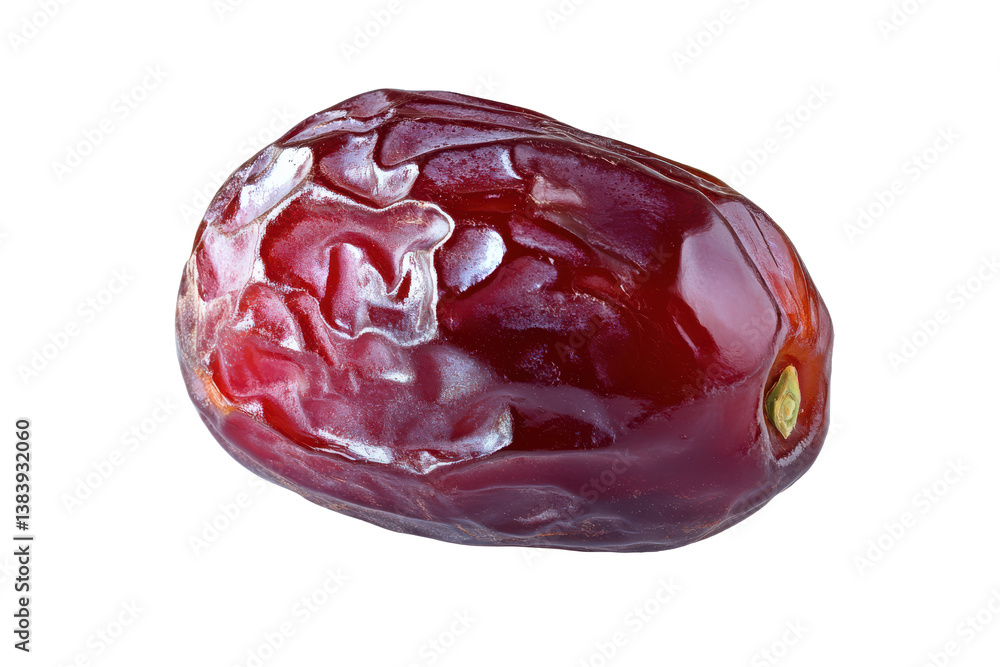 Date Fruit With Rich Reddish-Brown Color And Wrinkled Texture Transparent Background Date Fruit With Rich Reddish-Brown Color And Wrinkled Texture Transparent Background