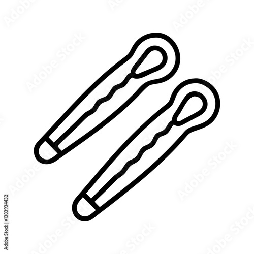 Hairpins bobby pins for hair styling and fashion accessories vector illustration for beauty and care style 100