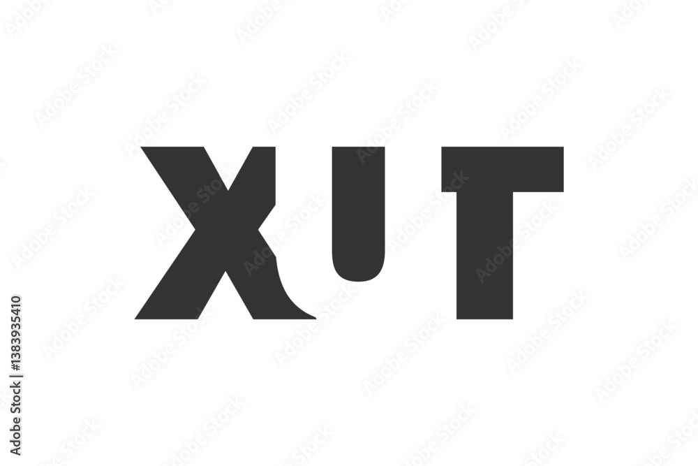 XUT logo design. Initial letter X U T bold font style for tech startups, consulting, corporate branding. Creative company name, headlines typography identity, trendy logotype. XUT logo design. Initial letter X U T bold font style for tech startups, consulting, corporate branding. Creative company name, headlines typography identity, trendy logotype.