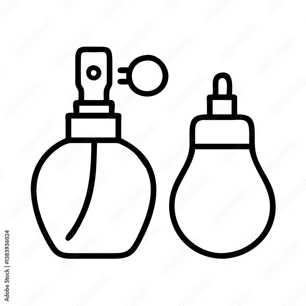 Obraz premium Elegant perfume bottle vector illustration for beauty and fragrance product design and marketing use