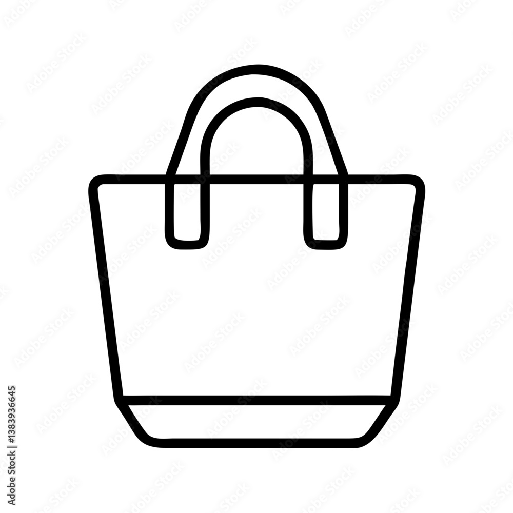 Outline shopping bag vector icon design for ecommerce website and online store promotion and marketing use Outline shopping bag vector icon design for ecommerce website and online store promotion and marketing use
