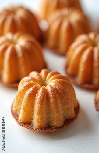 Wallpaper Mural Traditional French canneles de Bordeaux sweet dessert. Baked pastry, rum flavored, made with cocoa, vanilla. Small, tasty muffins, mini cakes. French patisserie baking concept, studio shot on wood. Torontodigital.ca