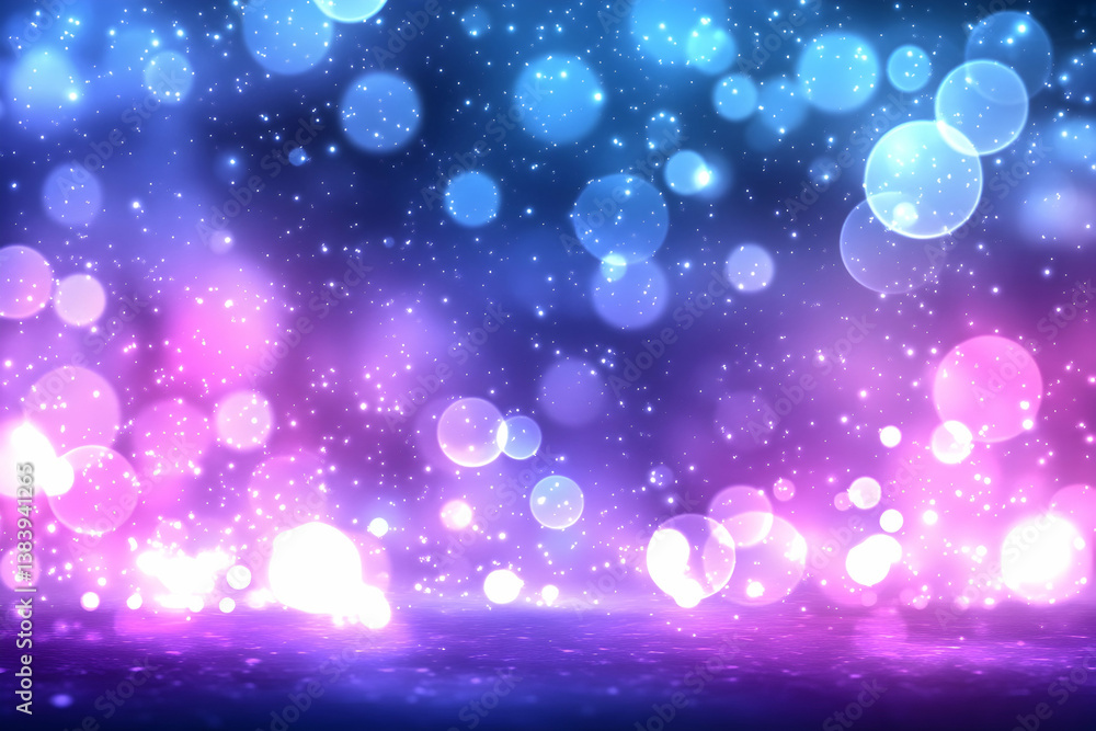 Abstract bokeh background with vibrant purple, pink, and blue lights Abstract bokeh background with vibrant purple, pink, and blue lights