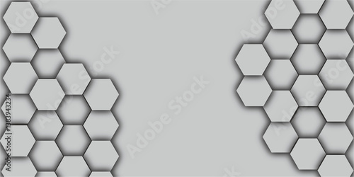  Vector Futuristic minimal honeycomb mosaic gray background  Vector Illustration. 3D Futuristic abstract honeycomb mosaic white  wallpaper .  abstract honeycomb mosaic gray background