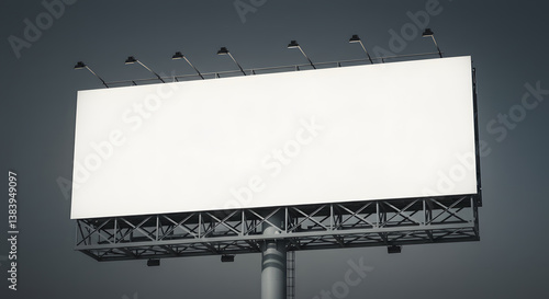 Highway Billboard Display with Simple Metal Frame