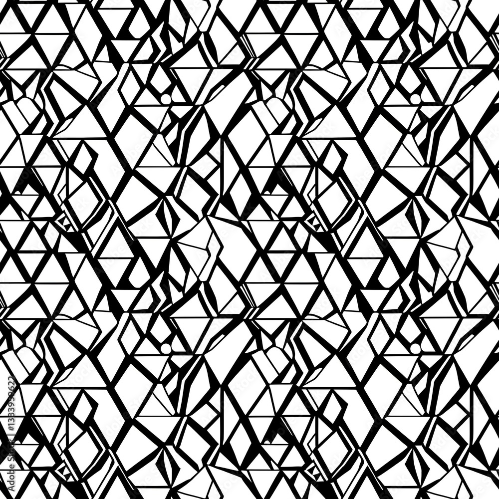 Fototapeta premium a black and white image of a mosaic pattern
