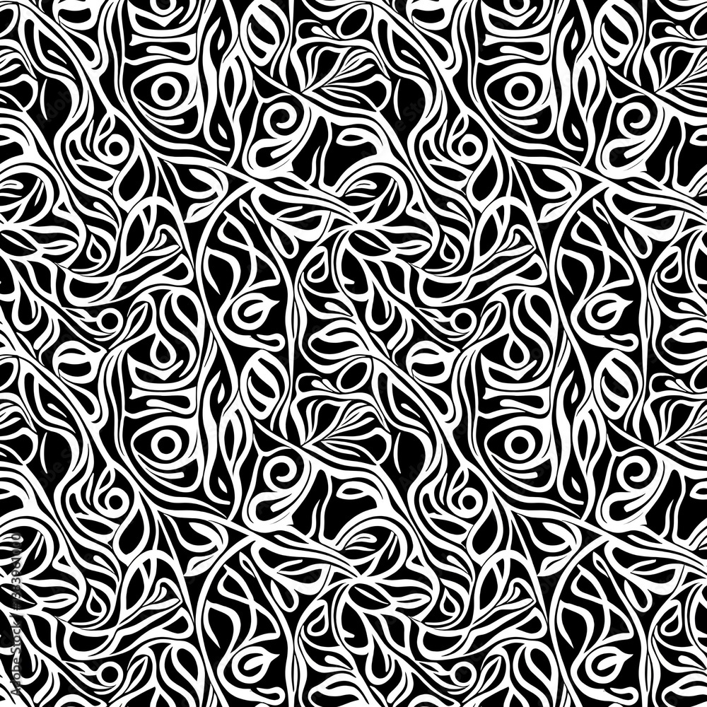 a black and white pattern with swirls a black and white pattern with swirls