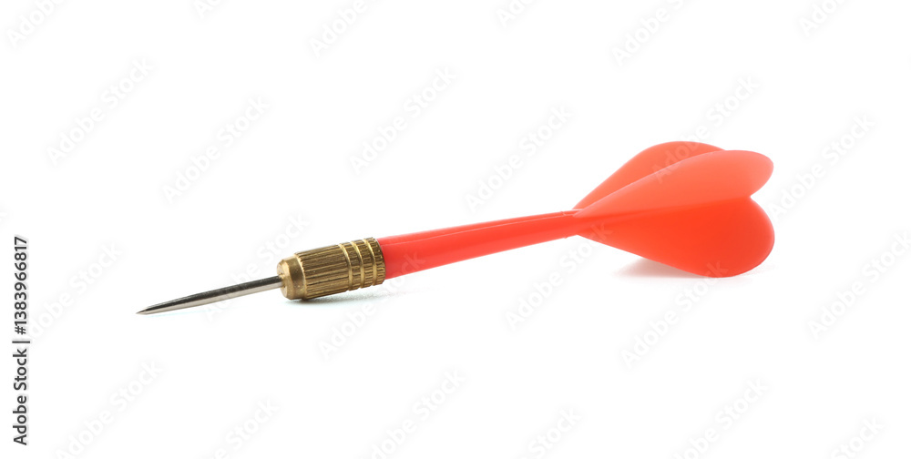 One red dart arrow isolated on white One red dart arrow isolated on white