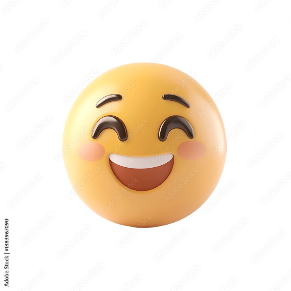Fototapeta premium Happy Emoji 3D Render