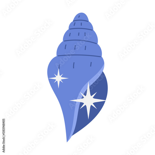 Seashell beach illustration
