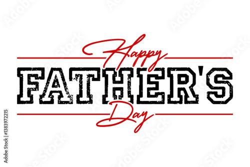 Happy fathers day lettering logo badge sticker vector illustration.