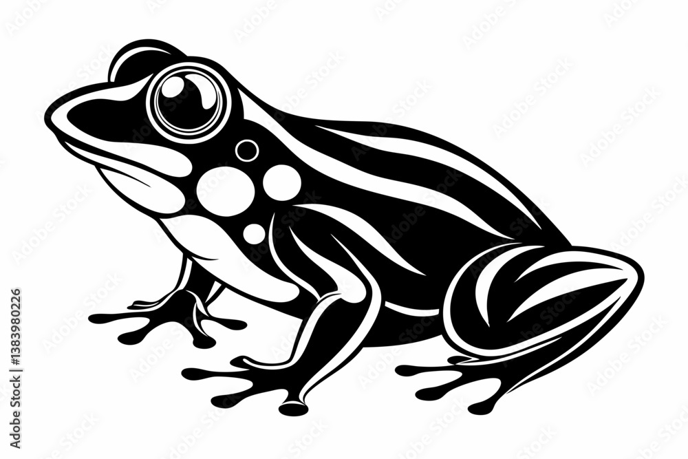 frog silhouette line art vector illustration with a white background frog silhouette line art vector illustration with a white background