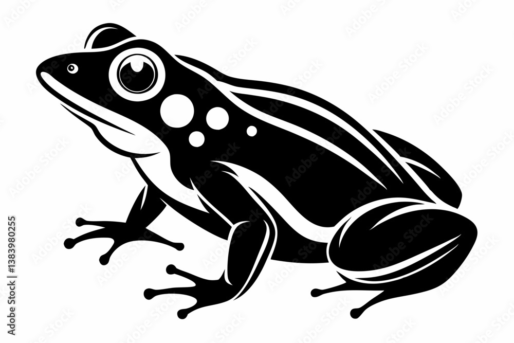 frog silhouette line art vector illustration with a white background frog silhouette line art vector illustration with a white background