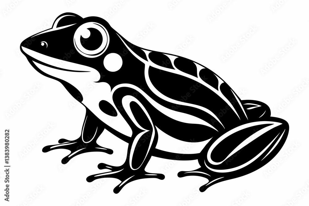frog silhouette line art vector illustration with a white background frog silhouette line art vector illustration with a white background