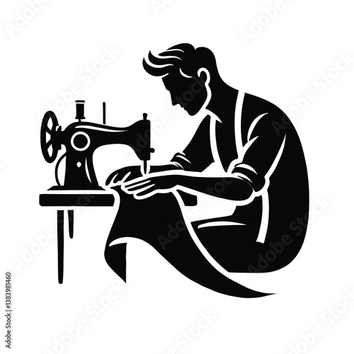 Tailor Sewing Silhouette