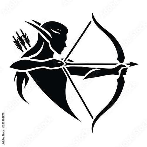 Elven Archer Silhouette