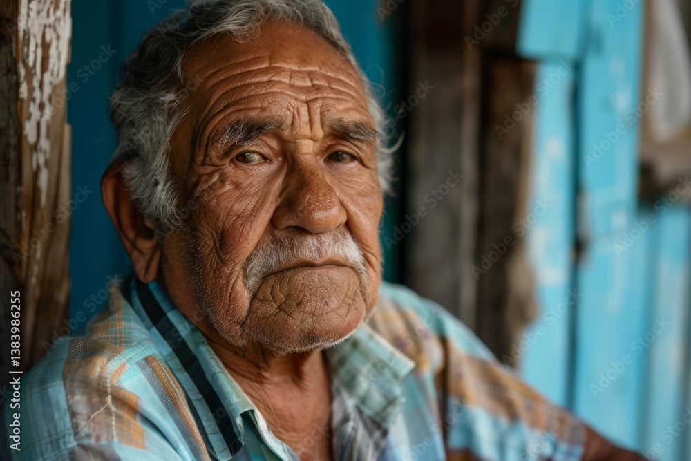 Portrait of a senior Hispanic man in a nursing home Portrait of a senior Hispanic man in a nursing home
