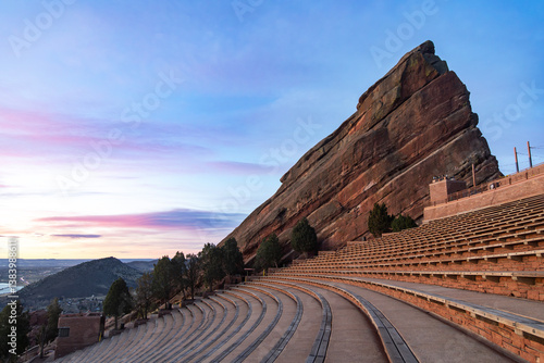 Morning at Red Rocks Park and Amphitheater in Denver, Colorado