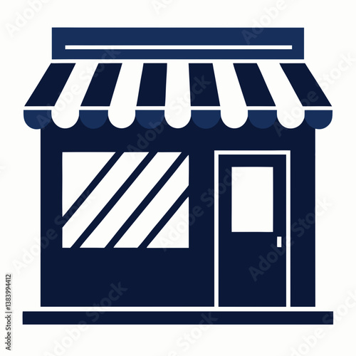 vector illustration of a shop window