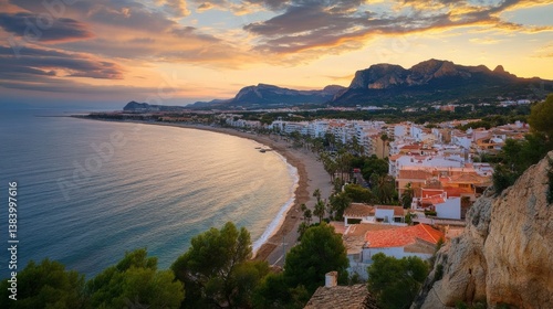 Denia, Spain: Coastal sunset.