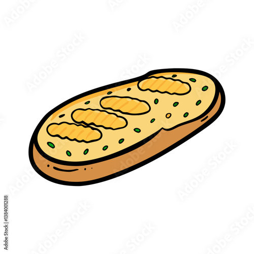 roti vector art, roti icon, food vector illustration
