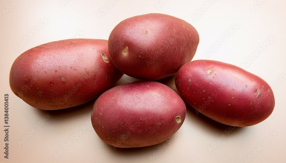 red potato on a white background red potato on a white background