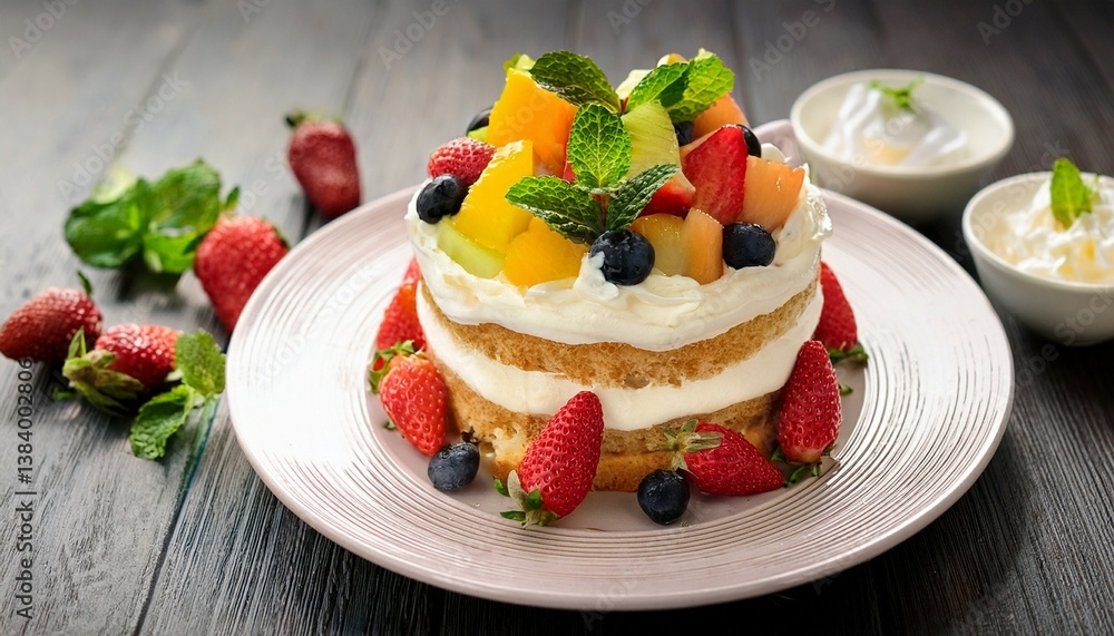 cake with fruits cake with fruits