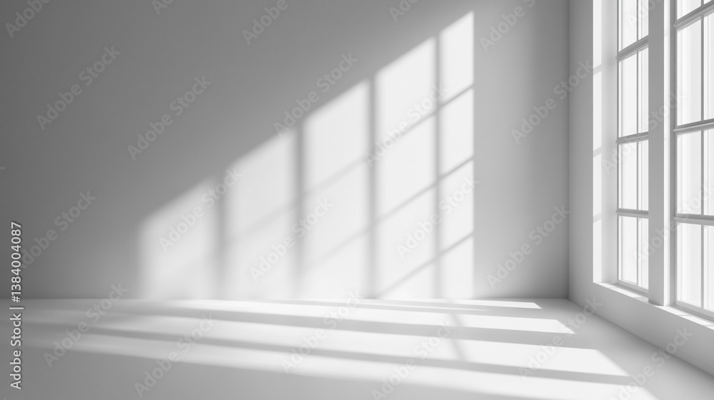Obraz premium A minimalist gray empty room studio with a soft gradient, ideal for product display and background use, offering a clean and modern isolated space for showcasing items.
