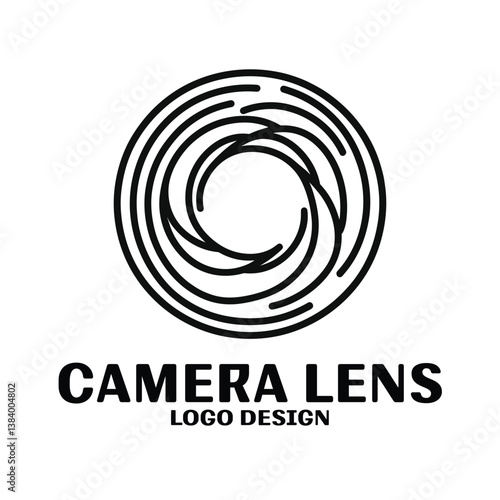 Camera Lens Vector Logo Design