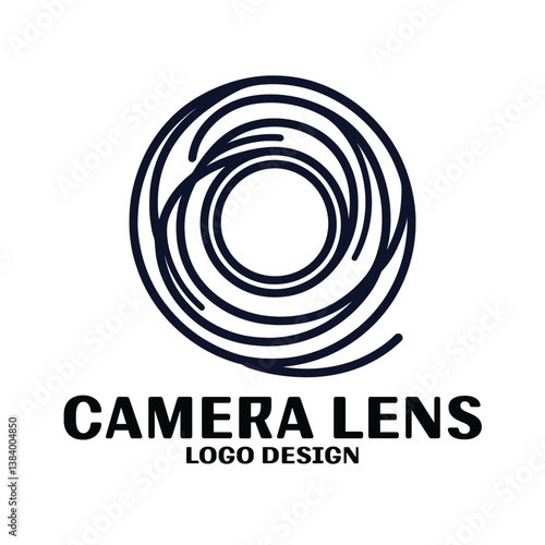 Camera Lens Vector Logo Design