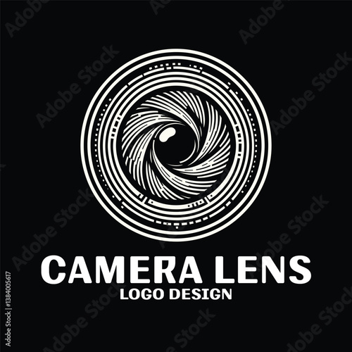Camera Lens Vector Logo Design
