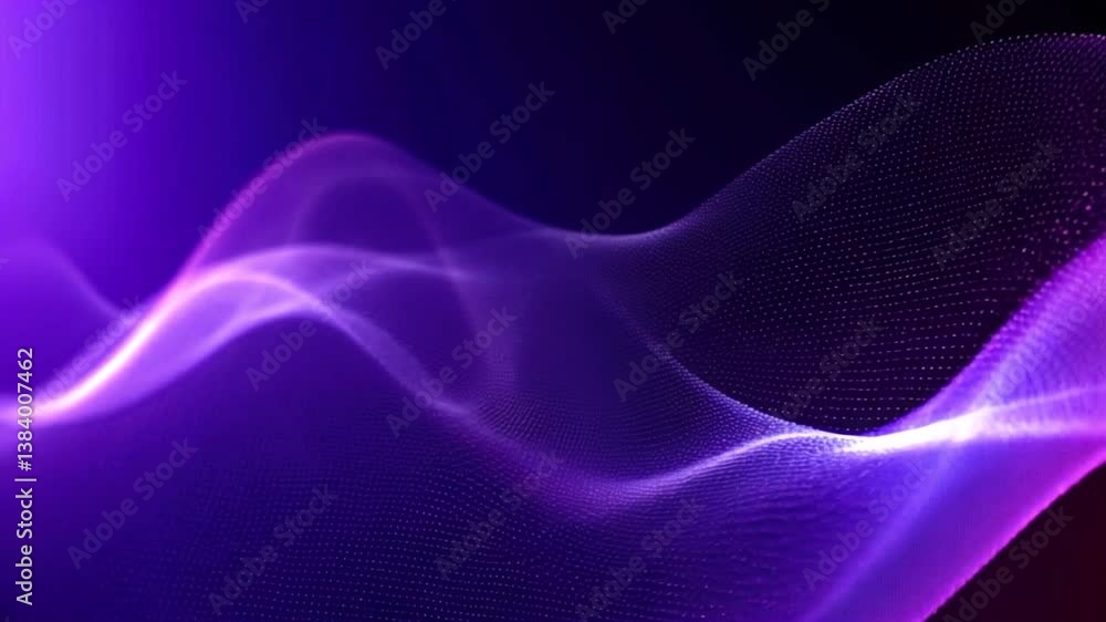 Musical wave Wave motion of points The concept of science technology business space Banner wallpaper Looped animation 4K Musical wave Wave motion of points The concept of science technology business space Banner wallpaper Looped animation 4K